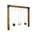Saltair swing company saltair summit single post custom wood swing set side