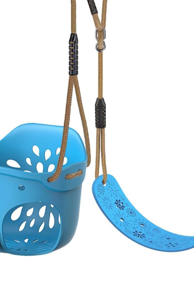 Blue saltair child swing and swing seat custom swing set